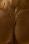 HAMMERED CROSS NECKLACE