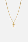 HAMMERED CROSS NECKLACE