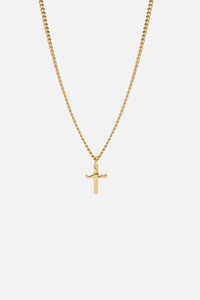 HAMMERED CROSS NECKLACE